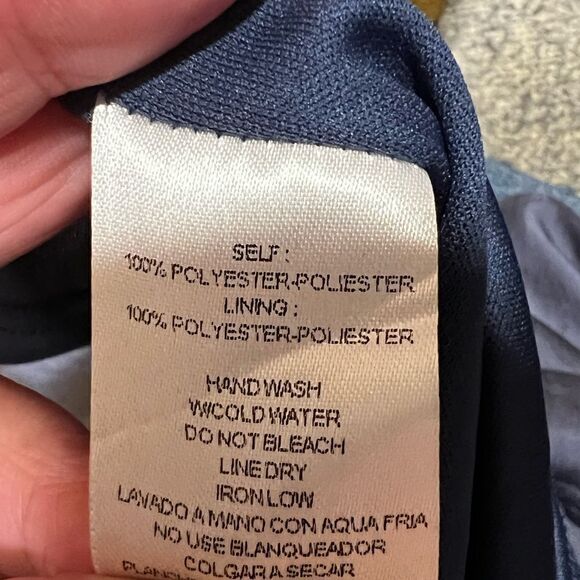 NWT & Merci Slate Blue Long Sleeve Tiered Baby Doll Dress Sz M - Picture 9 of 9